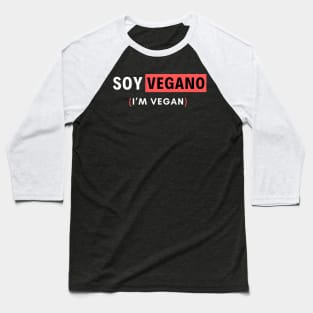 Vegan Spanish art: Soy vegano Baseball T-Shirt